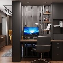 Визуализация интерьера кабинета в современном стиле