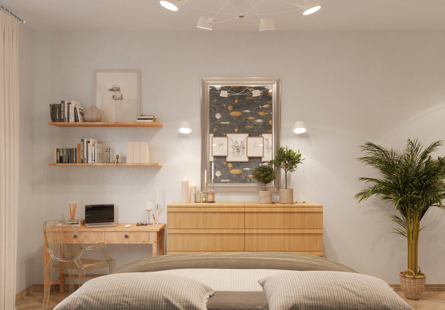 Фотография: Спальня в стиле Современный, Квартира, Проект недели, Москва, Юлия Чернова, Сталинка, 3 комнаты, 60-90 метров, Алина Ануфриева – фото на INMYROOM Фотография: Спальня в стиле Современный, Квартира, Проект недели, Москва, Юлия Чернова, Сталинка, 3 комнаты, 60-90 метров, Алина Ануфриева – фото на INMYROOM