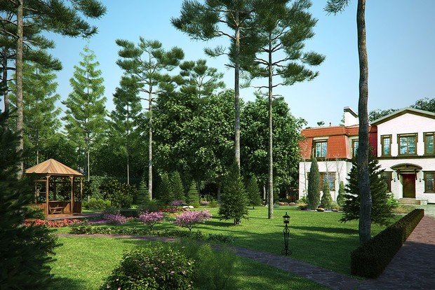 Фото из портфолио Ландшафт на участке загородного дома – фотографии дизайна интерьеров на INMYROOM