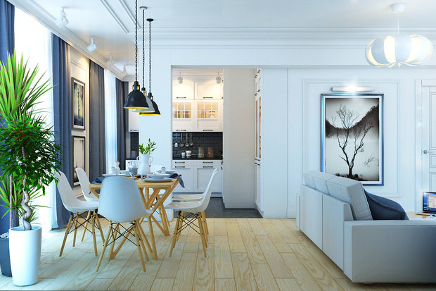 Фото из портфолио Двухуровневые апартаменты – фотографии дизайна интерьеров на INMYROOM