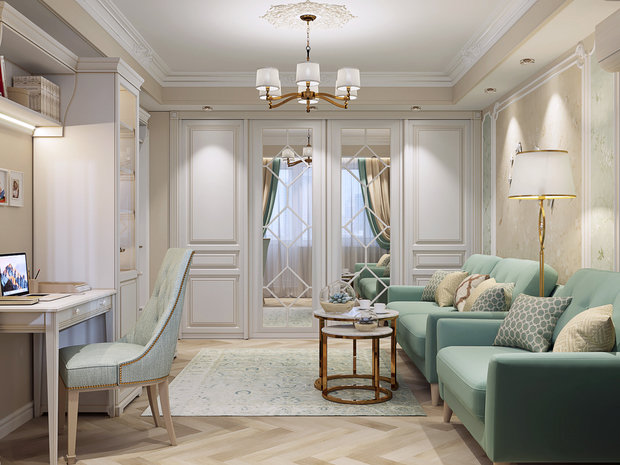Фото из портфолио Светлая классика – фотографии дизайна интерьеров на INMYROOM