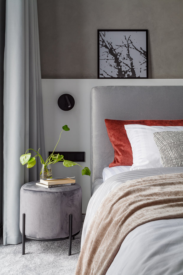 Фотография: Спальня в стиле Современный, Квартира, Проект недели, Самара, 2 комнаты, 40-60 метров, HomeBox Interiors, Яна Феклина, Лидия Анищенко – фото на INMYROOM