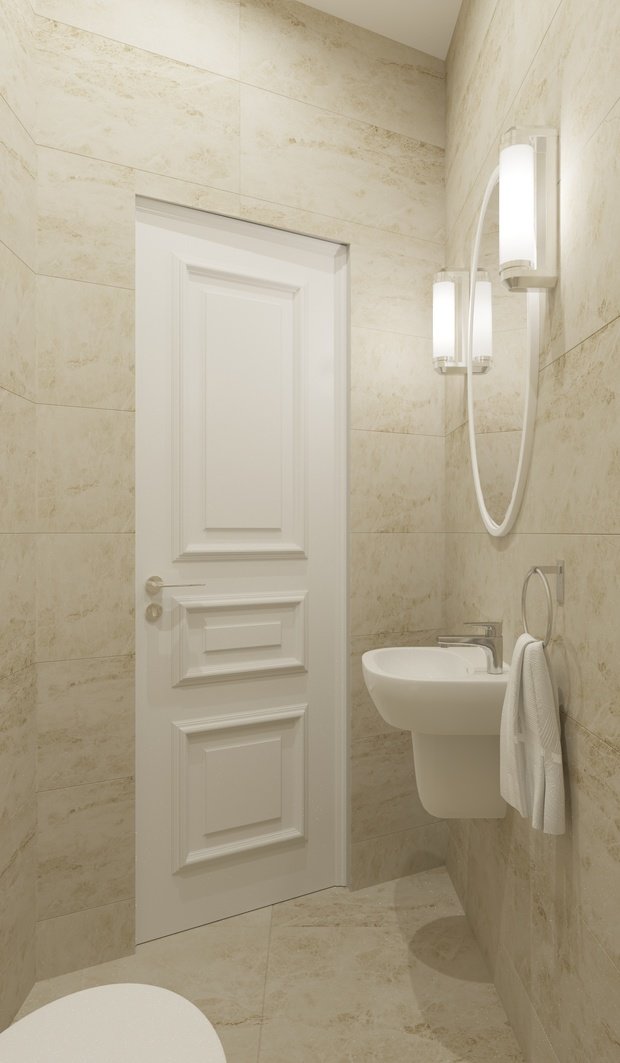 Фото из портфолио КВАРТИРА В СТИЛЕ СОВРЕМЕННАЯ КЛАССИКА - УЛ 1905 Г. Санузел – фотографии дизайна интерьеров на INMYROOM