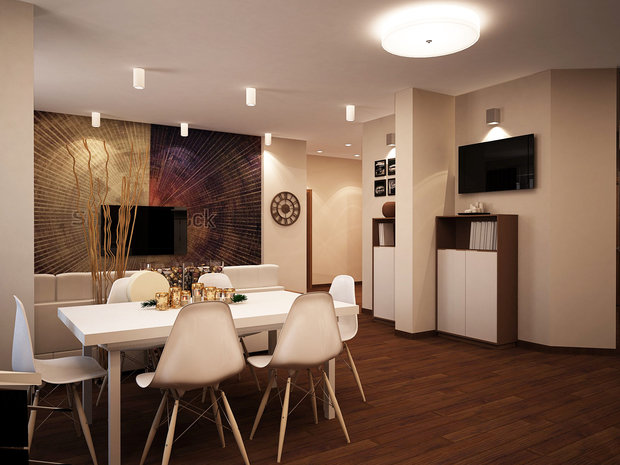 Фото из портфолио Кухонная зона 3-к квартира по ул.Шамшурина – фотографии дизайна интерьеров на INMYROOM