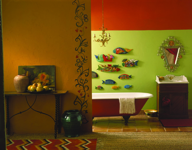 Фотография: Ванная в стиле Эклектика, Декор интерьера, Дизайн интерьера, Цвет в интерьере, Dulux – фото на INMYROOM