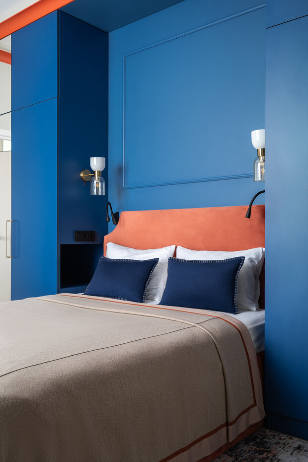 Фотография: Спальня в стиле Современный, Квартира, Проект недели, Москва, 2 комнаты, 40-60 метров, Мила Генч – фото на INMYROOM