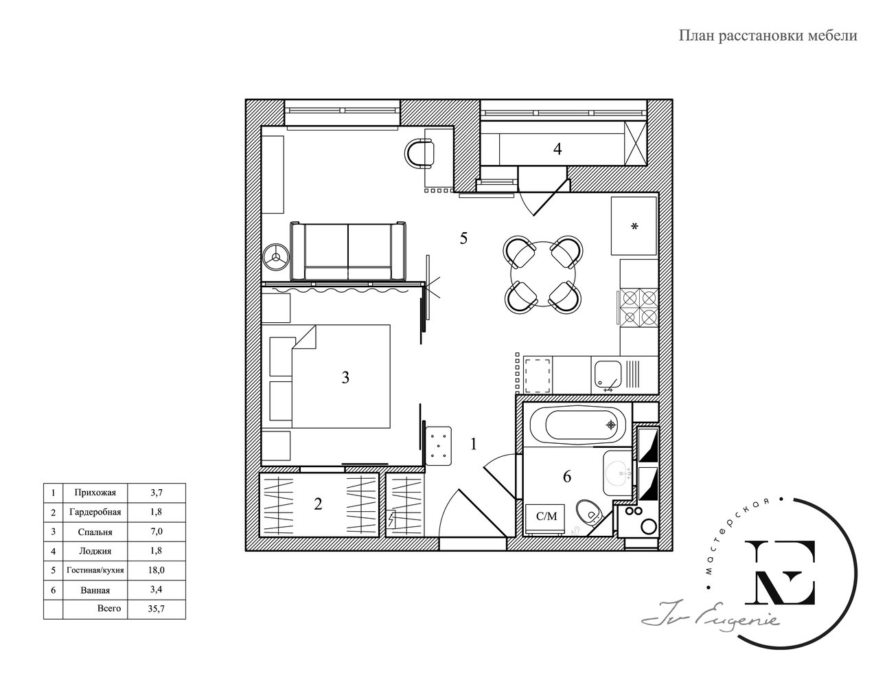 Фотография: Планировки в стиле , Современный, Малогабаритная квартира, Квартира, Студия, Проект недели, Москва, 1 комната, до 40 метров, Евгения Ивлиева – фото на INMYROOM Фотография: Планировки в стиле , Современный, Малогабаритная квартира, Квартира, Студия, Проект недели, Москва, 1 комната, до 40 метров, Евгения Ивлиева – фото на INMYROOM