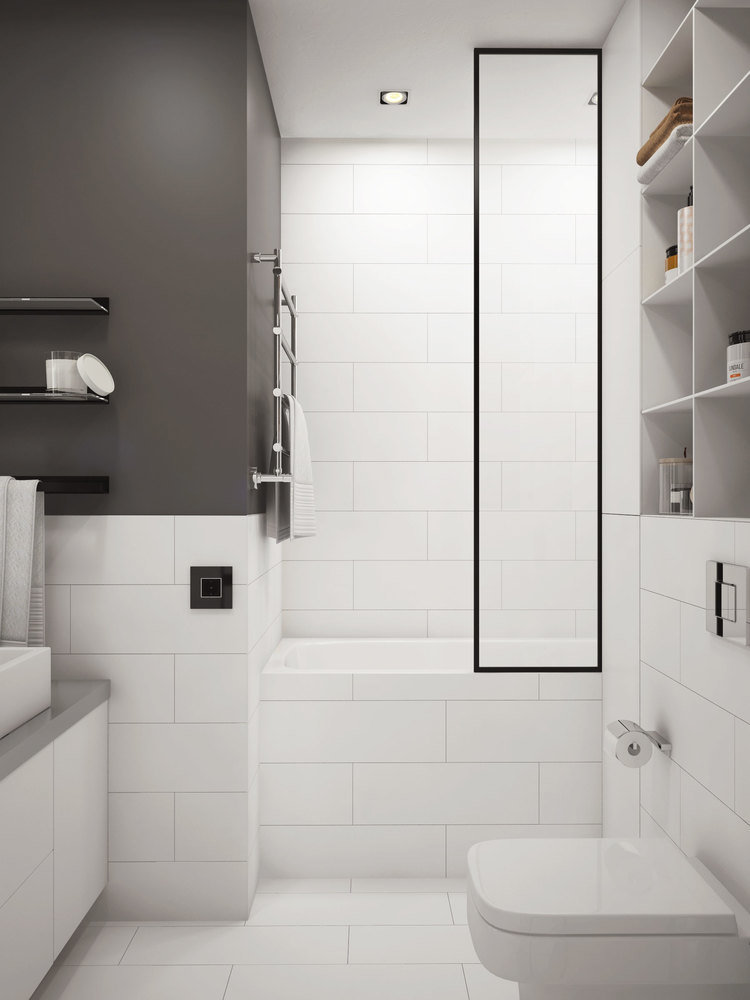 Фотография: Ванная в стиле Современный, Малогабаритная квартира, Квартира, Студия, Минимализм, Проект недели, Киев, Монолитный дом, до 40 метров, We Create Studio – фото на INMYROOM Фотография: Ванная в стиле Современный, Малогабаритная квартира, Квартира, Студия, Минимализм, Проект недели, Киев, Монолитный дом, до 40 метров, We Create Studio – фото на INMYROOM