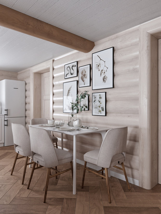 Фото из портфолио сканди гостинная в бревенчатом доме – фотографии дизайна интерьеров на INMYROOM