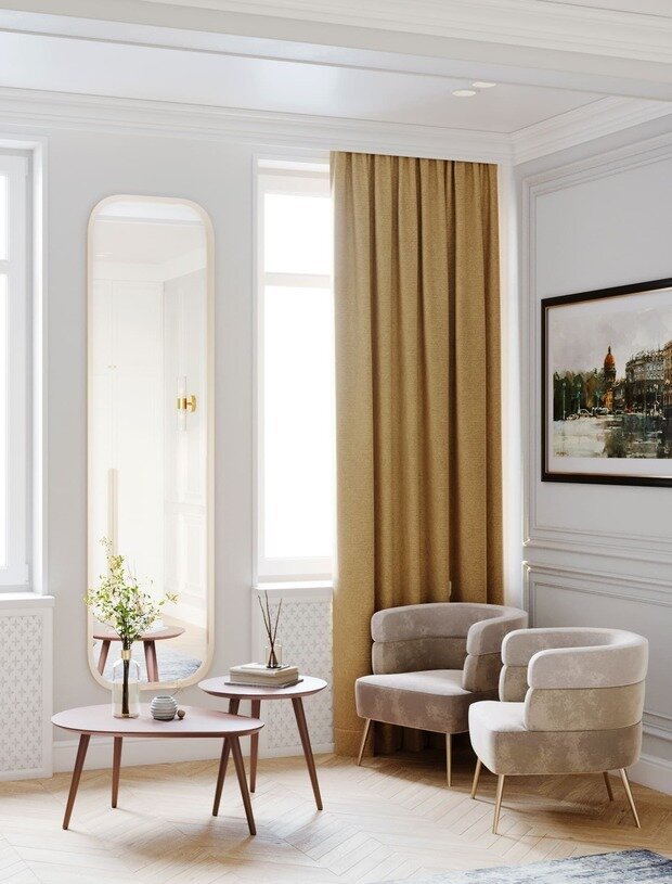 Фотография: Спальня в стиле Классический, Современный, Эклектика, Квартира, Проект недели, Санкт-Петербург, Кирпичный дом, 4 и больше, 60-90 метров, Студия дизайна Максимаджи – фото на INMYROOM