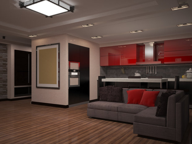 Фото из портфолио Дизайн-проект 3-х комн.квартиры – фотографии дизайна интерьеров на INMYROOM