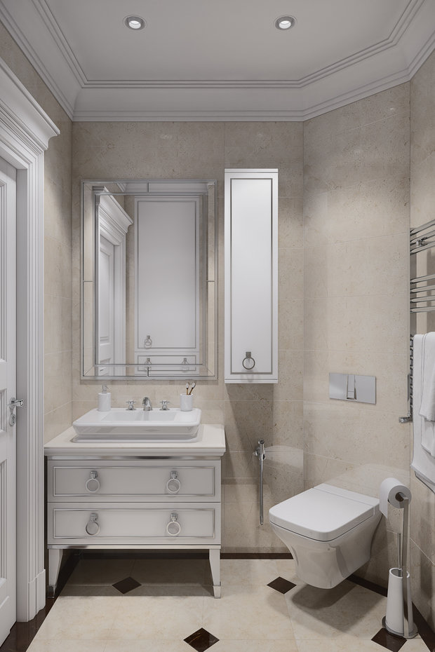 Фото из портфолио Нежная классика – фотографии дизайна интерьеров на INMYROOM