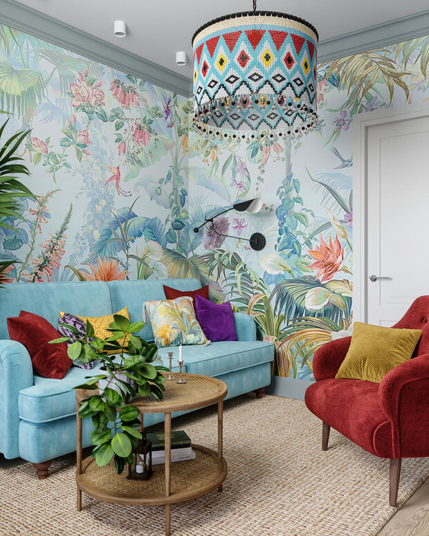 Фотография: Гостиная в стиле Эклектика, Современный, Квартира, Проект недели, Москва, 3 комнаты, 60-90 метров, Inside, Ольга Усачева – фото на INMYROOM