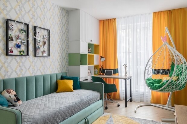 Фотография: Детская в стиле Современный, Скандинавский, Квартира, Проект недели, Москва, 4 и больше, 60-90 метров, Майя Валит – фото на INMYROOM