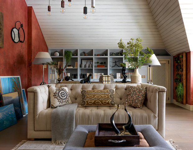 Фотография: Кабинет в стиле Лофт, Прованс и Кантри, Эклектика, Дом, Особняк, Московская область, 4 и больше, Более 90 метров, Дарья Мисюра, Эксклюзивные проекты – фото на INMYROOM