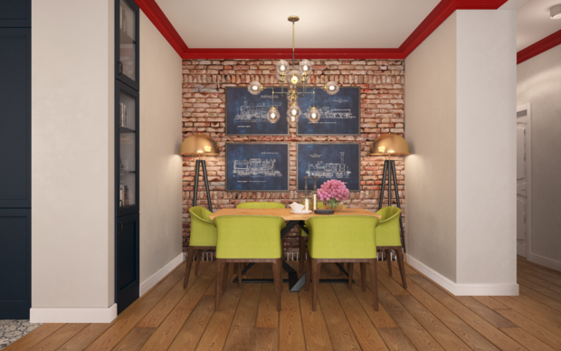 Фото из портфолио Красная лента – фотографии дизайна интерьеров на INMYROOM