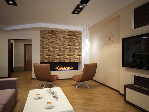 Фотография: Гостиная в стиле Хай-тек, Квартира, Дома и квартиры – фото на INMYROOM