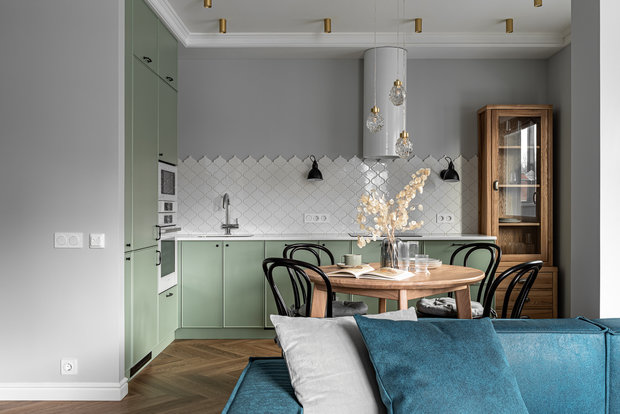 Фотография: Кухня и столовая в стиле Скандинавский, Современный, Квартира, Студия, Проект недели, Пенза, 40-60 метров, Юлия Власова – фото на INMYROOM