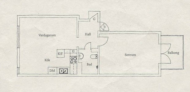 Фото из портфолио Fjällgatan 3J – фотографии дизайна интерьеров на INMYROOM