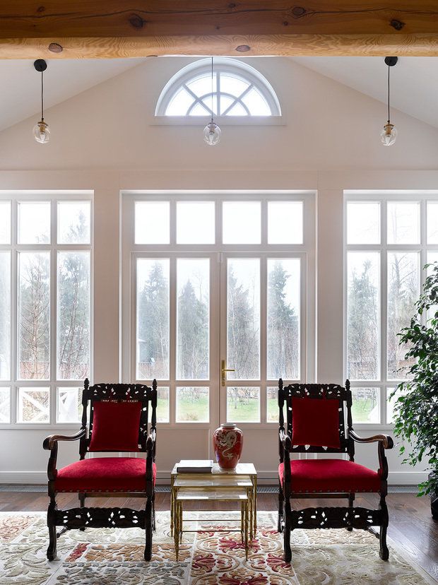 Фотография: Гостиная в стиле Прованс и Кантри, Классический, Дом, Проект недели, Дача, Дом и дача, 4 и больше, Более 90 метров, Наташа Федосеева, Звенигород – фото на INMYROOM