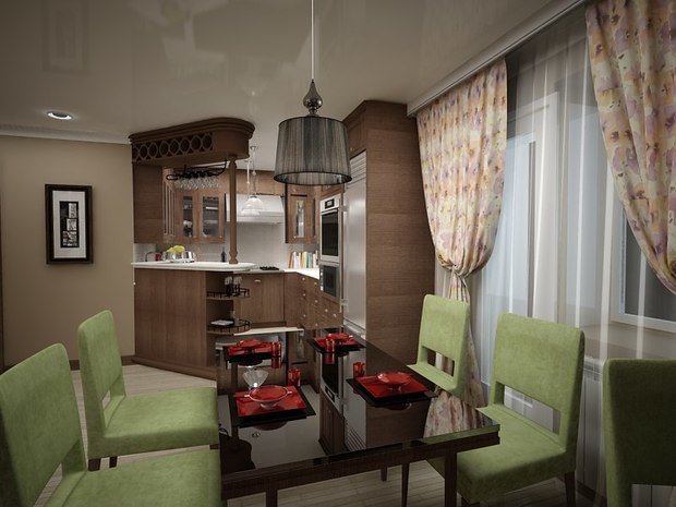 Фото из портфолио 2к. кв с кухней-студией на ул. Шевыревская (п. Юбилейный) – фотографии дизайна интерьеров на INMYROOM