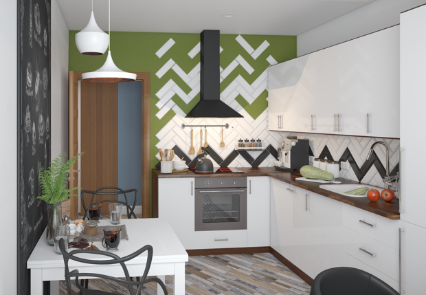 Фотография: Кухня и столовая в стиле Современный, Квартира, Проект недели, Санкт-Петербург, 1 комната, 40-60 метров, #каксэкономить, Наталья Краснобородько, ЖК «Триумф парк», ПРЕМИЯ INMYROOM – фото на INMYROOM