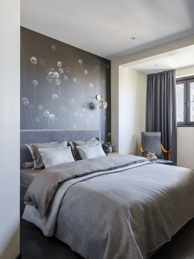 Фотография: Спальня в стиле Современный, Квартира, Проект недели, Москва, 3 комнаты, Более 90 метров, Студия Татьяны Архиповой, Татьяна Архипова – фото на INMYROOM