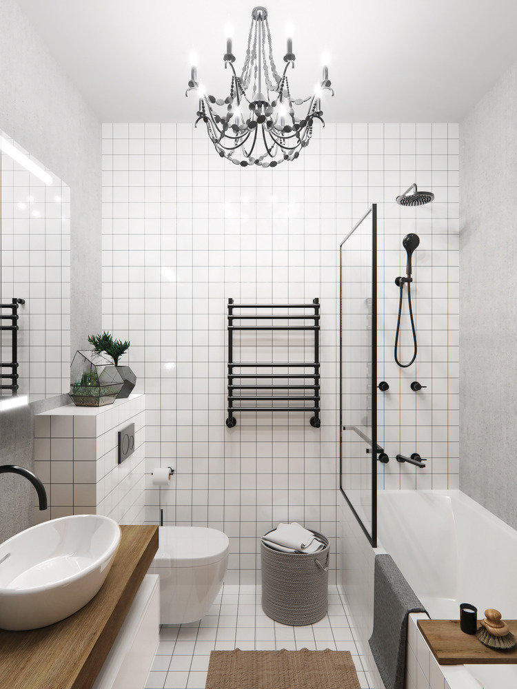 Фотография: Ванная в стиле Минимализм, Лофт, Эклектика, Квартира, Проект дня, Черный, Подмосковье, дерево в интерьере, инженерная доска, черный потолок в интерьере, 2 комнаты, 60-90 метров, Монолитно-кирпичный, Анна Сухая, коттеджный поселок Западная Долина – фото на INMYROOM Фотография: Ванная в стиле Минимализм, Лофт, Эклектика, Квартира, Проект дня, Черный, Подмосковье, дерево в интерьере, инженерная доска, черный потолок в интерьере, 2 комнаты, 60-90 метров, Монолитно-кирпичный, Анна Сухая, коттеджный поселок Западная Долина – фото на INMYROOM