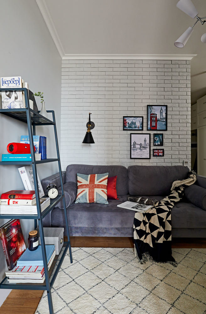 Фотография: Гостиная в стиле Современный, Квартира, Студия, Проект недели, Долгопрудный, 1 комната, до 40 метров, Марина Каралкина – фото на INMYROOM