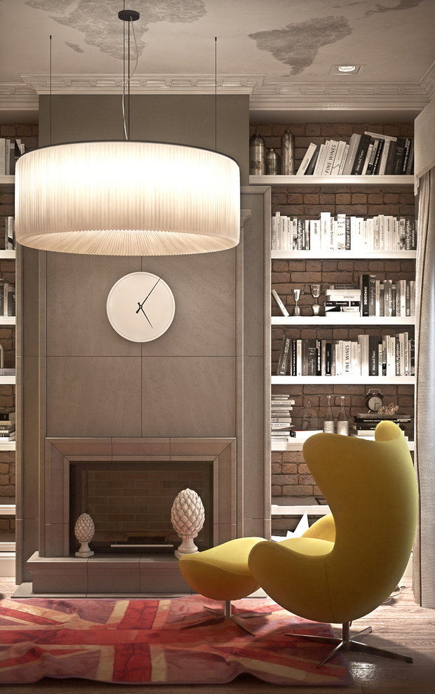 Фотография: Гостиная в стиле Эклектика, Современный, Дом, Проект недели, Московская область, Таунхаус, Павел Ивонин, Kaskad Park – фото на INMYROOM