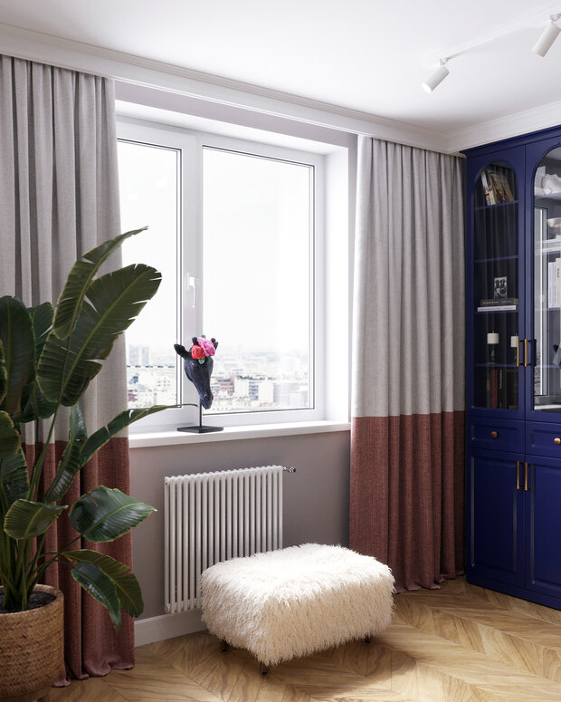 Фотография: Гостиная в стиле Современный, Эклектика, Квартира, Проект недели, Самара, 3 комнаты, Более 90 метров, Айгуль Султанова – фото на INMYROOM