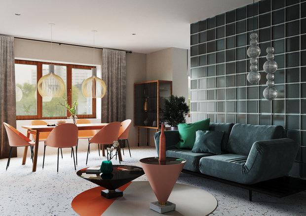 Фото из портфолио Проект квариры "Artistic House" г. Москва – фотографии дизайна интерьеров на INMYROOM