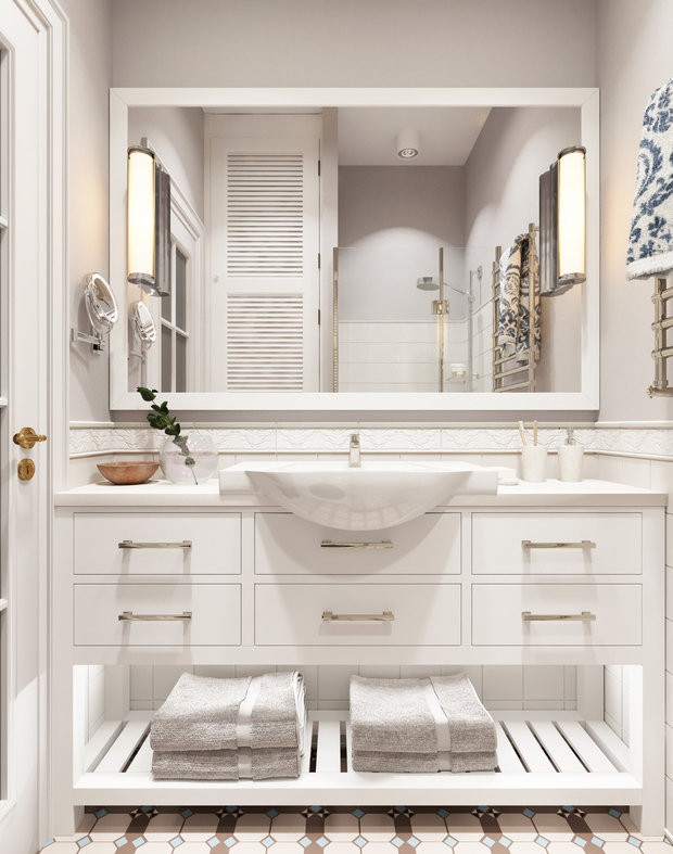 Фото из портфолио Интерьер 1-комнатной квартиры в ЖК Золотые купола – фотографии дизайна интерьеров на INMYROOM