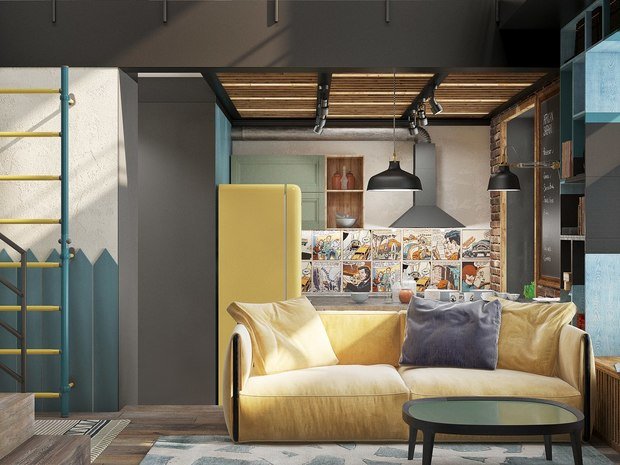 Фото из портфолио Двухуровневый лофт в "Пятницких кварталах" г.Москва – фотографии дизайна интерьеров на INMYROOM