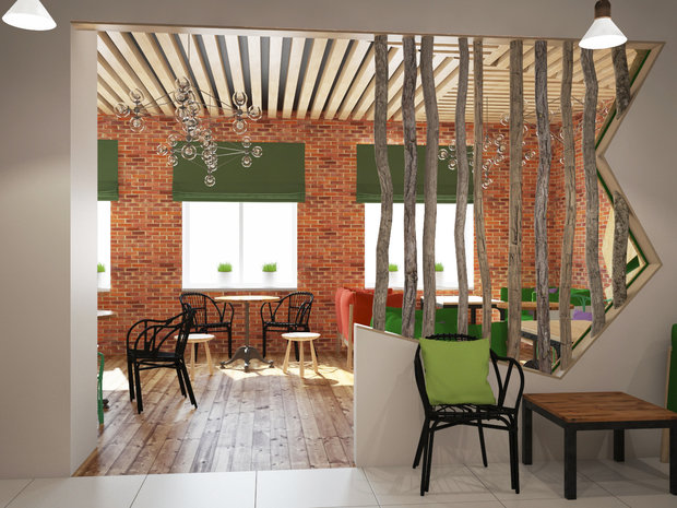 Фото из портфолио Кафе "План Б" – фотографии дизайна интерьеров на INMYROOM