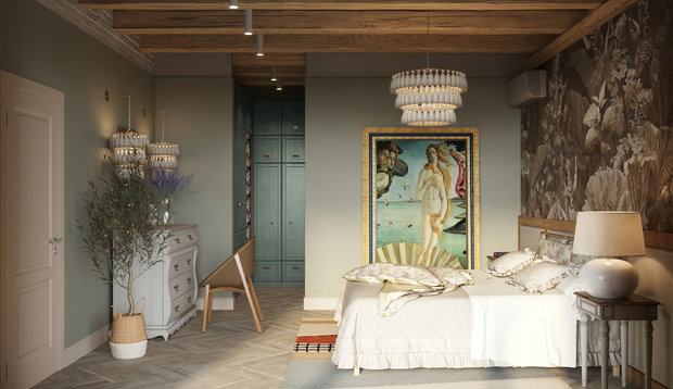 Фотография: Спальня в стиле Прованс и Кантри, Дом, Проект дня, Дом и дача, 3 комнаты, Более 90 метров, Астраханская область, Николай Рогожников, Антон Сорокин – фото на INMYROOM