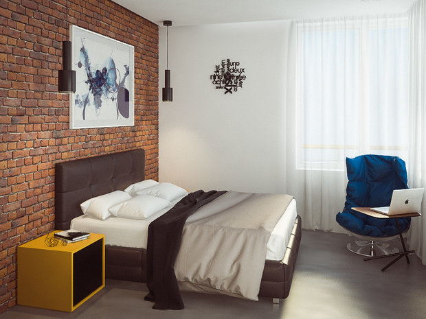 Фото из портфолио СПАЛЬНЯ В СТИЛЕ ХАЙ-ТЕК – фотографии дизайна интерьеров на INMYROOM