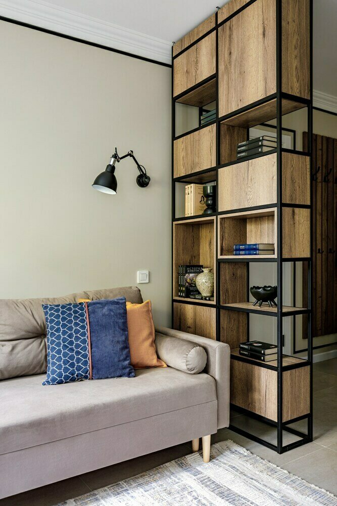 Фотография: Гостиная в стиле Современный, Квартира, Минимализм, Проект недели, Москва, Кирпичный дом, 2 комнаты, 40-60 метров, Ирина Долганова – фото на INMYROOM Фотография: Гостиная в стиле Современный, Квартира, Минимализм, Проект недели, Москва, Кирпичный дом, 2 комнаты, 40-60 метров, Ирина Долганова – фото на INMYROOM