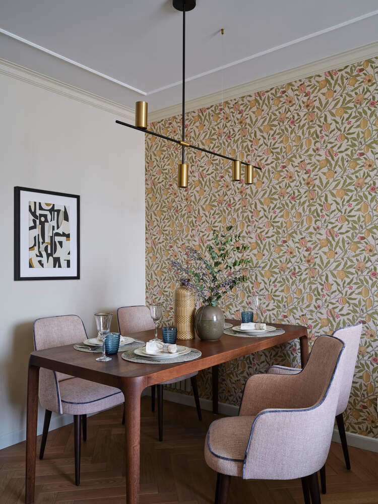 Фотография: Кухня и столовая в стиле Современный, Классический, Квартира, Проект недели, Москва, Монолитный дом, 4 и больше, Более 90 метров, Ольга Рудакова, Rudakova design – фото на INMYROOM