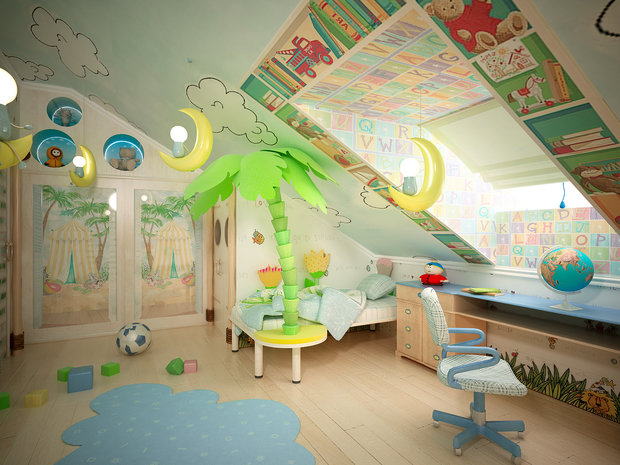 Фото из портфолио Тропическая детская комната  – фотографии дизайна интерьеров на INMYROOM