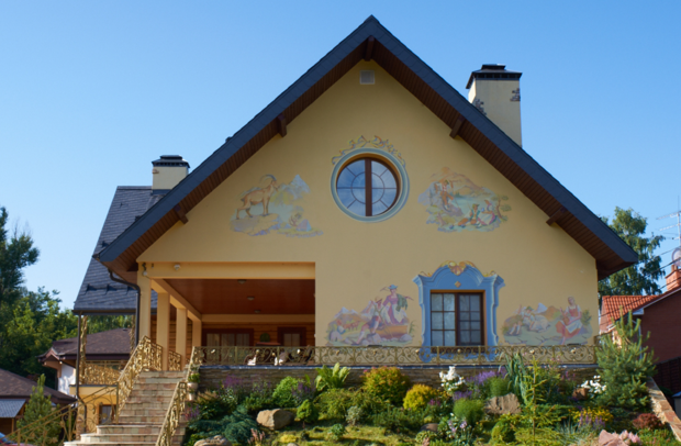 Фото из портфолио Роспись фасада "Тиррольский домик" – фотографии дизайна интерьеров на INMYROOM