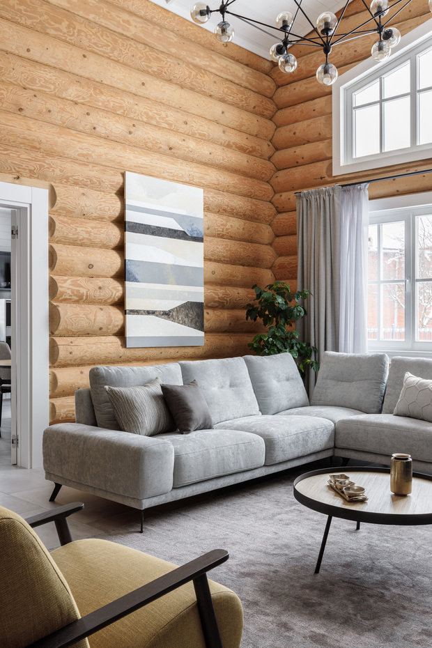 Фотография: Гостиная в стиле Скандинавский, Современный, Дом, Проект недели, Дом и дача, Казань, Марсель Кадыров, 4 и больше, Более 90 метров, Душа дома – фото на INMYROOM