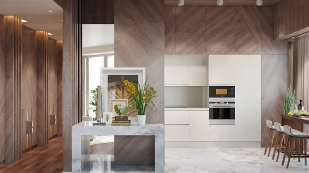 Фото из портфолио Апартаменты в Москва-Сити – фотографии дизайна интерьеров на INMYROOM