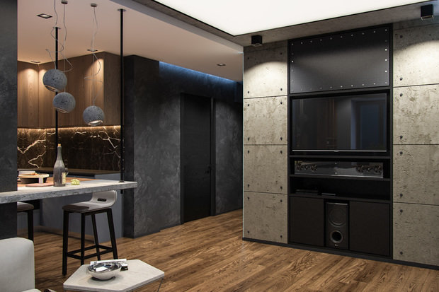 Фото из портфолио Студия для Бэтмана – фотографии дизайна интерьеров на INMYROOM