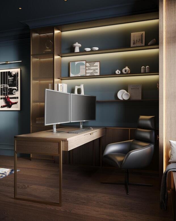 Фото из портфолио Дизайн интерьера квартиры в ЖК «Noble (Нобл)» с элементами американской классики – фотографии дизайна интерьеров на INMYROOM