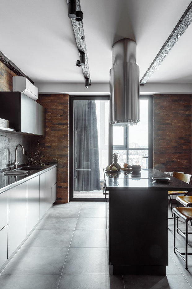 Фото из портфолио Фото кухни реализованного проекта квартиры, расположенной в ЖК "Центральном".  – фотографии дизайна интерьеров на INMYROOM