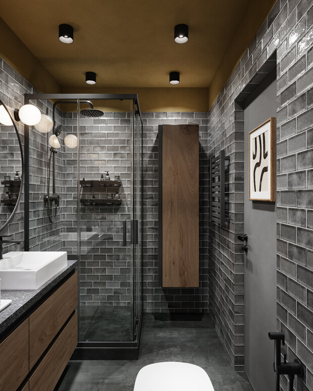 Фотография: Ванная в стиле Лофт, Современный, Эклектика, Квартира, Проект недели, Санкт-Петербург, Макс Жуков, ToTaste Studio, 4 и больше, Более 90 метров, Монолитно-кирпичный – фото на INMYROOM