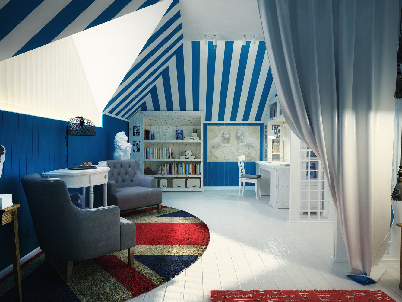 Фото из портфолио Комната для Мальчика на мансарде – фотографии дизайна интерьеров на INMYROOM Фото из портфолио Комната для Мальчика на мансарде – фотографии дизайна интерьеров на INMYROOM