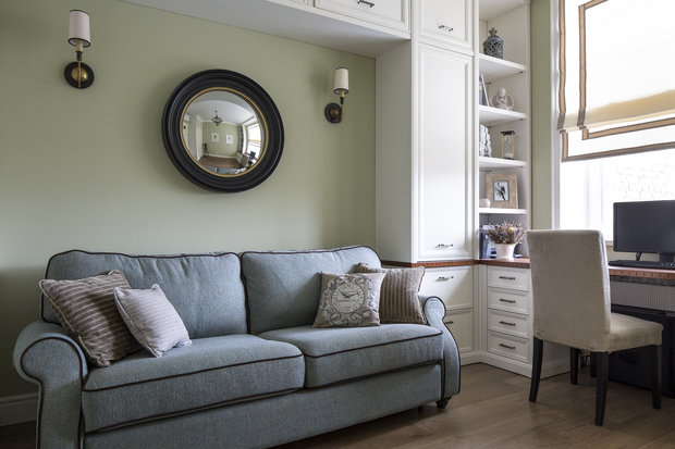 Фотография: Кабинет в стиле Классический, Современный, Квартира, Проект недели, Москва, Евгений Кулибаба, Сталинка, 3 комнаты, 60-90 метров, Елена Маркина, энциклопедия_интерьер – фото на INMYROOM