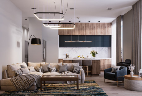 Дизайн интерьера четырехкомнатной квартиры 110 м² по ул. Вавилова